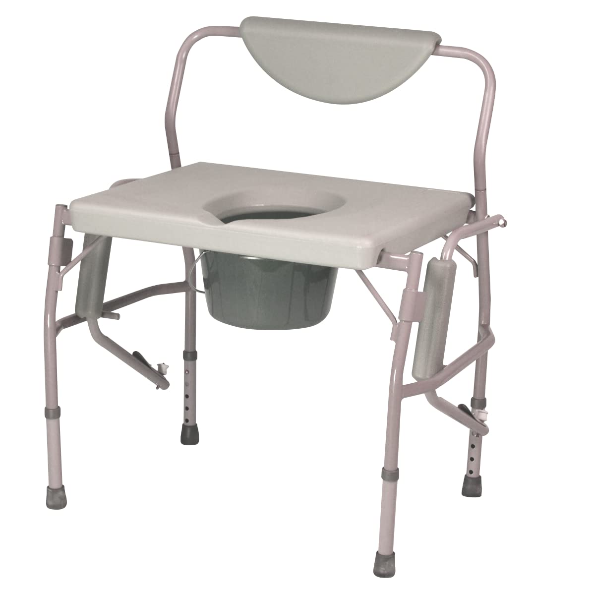 Homecraft Deluxe Bariatric Drop Arm Commode, 1000 Pound Weight Capacity, Adjustable Height Bedside or Over-the-Toilet Commode, Designed for Patients Who Struggle with Obesity, Easy-to-Assemble