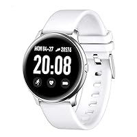 Smart Watch Full Touch Screen Sports Tracker Tracker Fitness iOS (Color: Silver, Size: Bluetooth)