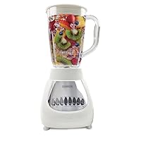 Dominion D4001WP Countertop Blender with 48oz Plastic Jar, 10-Speed Settings, Pulse Function, Sharp Stainless Steel Blade, White