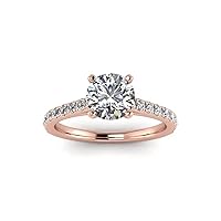 MRENITE 10K/14K/18K Gold 2 Carat Moissanite Engagement Rings for Women 4-Prong D Color Anniversary Promise Bridal Ring for Wife