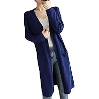 Women Cashmere Cardigans Style for Autumn and Winter Casual Long Knitted Cardigan Women Sweater V-Neck Cardigans