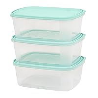 Lawei Set of 50 Plastic Deli Food Containers with Lids - 32 Oz Food Storage  C