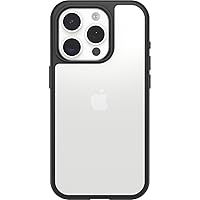 OtterBox iPhone 15 Pro (Only) Prefix Series Case - BLACK CRYSTAL, ultra-thin, pocket-friendly, raised edges protect camera & screen, wireless charging compatible