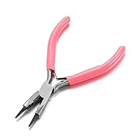 1Pcs/Pack Pink End Cutting Wire Pliers Equipment Multifunctional Hand Tools Jewelry Pliers Fit Beadwork Repair Beading DIY Handmade Jewelry Making 7 Styles (Short round nose)