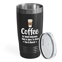 Coffee Lover Black Edition Ringneck Tumbler 20oz - Coffee Is Smell - Barista Gift Caffeine Lover Funny Coworker Americano Lover Coffee Enthusiast Bartender Coffee Addict
