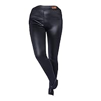 Women's Faux Leather Pants Stretchy Leggings Stylish Butt Lift Vintage High Waist PU Leather Trousers Plus Size