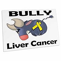 3dRose Bully Liver Cancer Awareness Ribbon Cause Design - Desk Pad Place Mats (dpd-114308-1)
