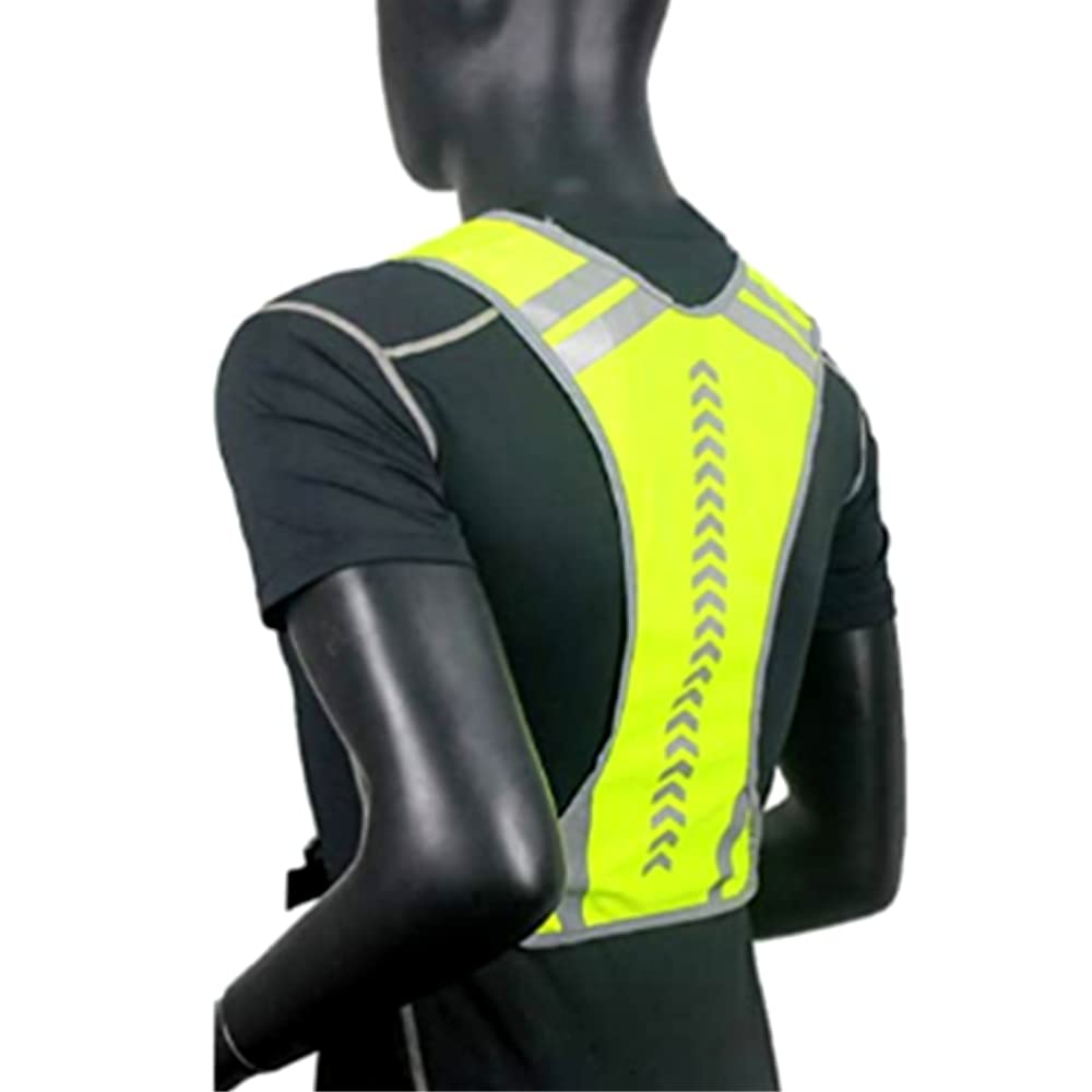 Knuckle Lights Reflective Vest for Running, Biking, Walking - High Visibility Safety Gear with 2 Lights - One Size Fits All