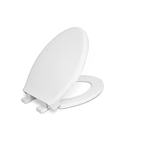 Centoco Elongated Toilet Seat Soft Close, Closed Front with Cover, Luxury Seat, Plastic, Made in the USA, 6500SC-001, White