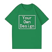 Custom T Shirt for Men Women ADD Your Image & Text & Photo to Front and Back Printing Personalized T-Shirts
