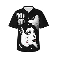 Hawaiian T Shirt Siouxsie and The Banshees Men Fashion Button Down Short Sleeve T-Shirts Summer Casual Tee
