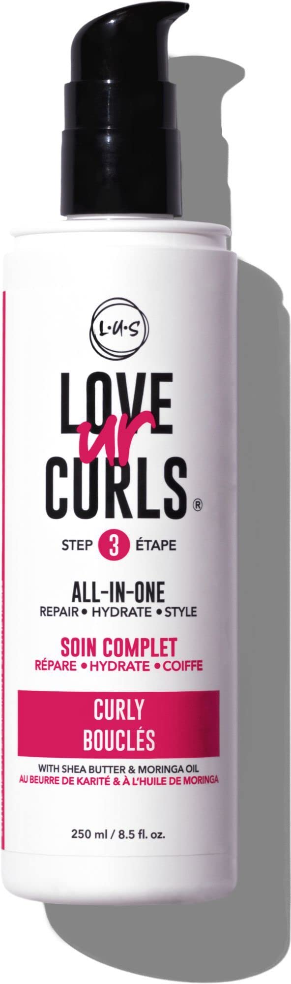 LUS Brands Love Ur Curls All-in-One Styler for Curly Hair, 8.5oz - Repair, Hydrate, and Style in One Step - For Natural Curly Textures - No Crunch, No Cast, Hair Care With Shea Butter and Moringa