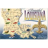 ConversationPrints LOUISIANA STATE MAP GLOSSY POSTER PICTURE PHOTO new orleans big easy