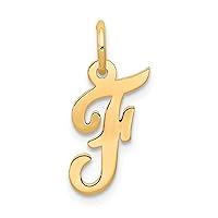 14k Gold Small Script Letter Name Personalized Monogram Initial Charm Pendant Necklace Jewelry for Women in White Gold Yellow Gold Choice of Initials and Variety of Options