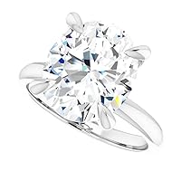 JEWELERYIUM 6 CT Oval Cut Colorless Moissanite Engagement Ring, Wedding/Bridal Ring Set, Halo Style, Solid Sterling Silver, Anniversary Bridal Jewelry, Precious Ring for Woman