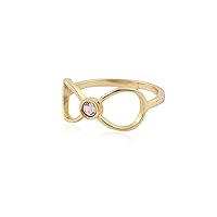 Gemstone Ring For Women | Bezel Sett Amethyst Handmade Statement Ring | Round Shape Brass Gold Plated Wholesale Jewelry | 1414)3F