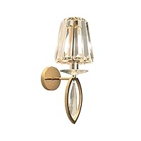 Wmdtr Postmodern Wall Light Golden Indoor Lighting Fixture Single Head Wall Lamp E14 Wall Lamp TV Background Wall Decorative Wall Lamps for Restaurant Bedroom Bedside Lamp Corridor Aisle (Size : A)
