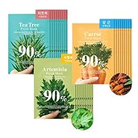 Tea Tree + Green Carrot + Artemesia Fresh Mask (10 Count Each) Bundle