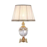 Luxury Crystal Table Lamp, Decorative Living Room Sofa Coffee Table Lamp Bedroom Bedside Simple Style Leisure Lamp