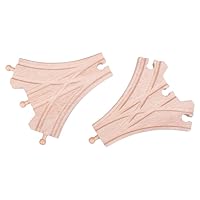 Bigjigs Rail Three Way Points (Pack of 2) - Other Major Wooden Rail Brands are Compatible