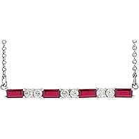 Sonia Jewels Diamond Bar Charm Pendant Chain Necklace Adjustable 16