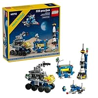 LEGO 40712 Micro Rocket Launchpad: 325 Pieces - Nostalgic Space Toy Set for Adults and Kids 9+, Inspired by Classic Space Sets from The 70s and 80s, Includes Rocket, Space Station, and Characters
