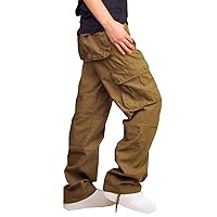 Men's Camo Hiking Pants Lightweight Tactical Pants Fashion Outdoor Stretch Waist Cargo Work Pants with Multi Pockets