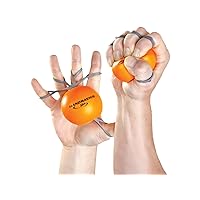 Physical Therapy Hand Exerciser - Forearm Exerciser with Stress Relief Ball - Hand Therapy Balls for Exercise, Training - Finger Exerciser & Strengthener - Firm Tension, Orange