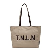 KieTeiiK Cross Body Bag,CanvasTote Bag Shopper Casual Handbag for Women Large Capacity Shoulder Bag Lady Purse Travel Bag with Letter Pattern