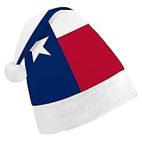Texas State Flag Christmas Hat Funny Xmas Holiday Hat Party Supplies for Adults