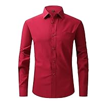 Shirt Men's Business and Leisure Long Sleeved Shirt Slim Fit Professional Dress Shirt