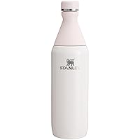 Stanley All Day Slim Bottle 20 OZ | Twist Off Lid with Leakproof Seal | Slim Design for Travel & Gym | Insulated Stainless Steel | BPA-Free | Rose Quartz