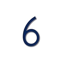 House Number 6 AVENIDA Door Numbers in 3 Sizes (15, 20, 25cm / 5.9, 7.8, 9.8in) Modern Floating House Number Acrylic incl. Fixings, Colour:Navy, Size:15cm / 5.9'' / 150mm