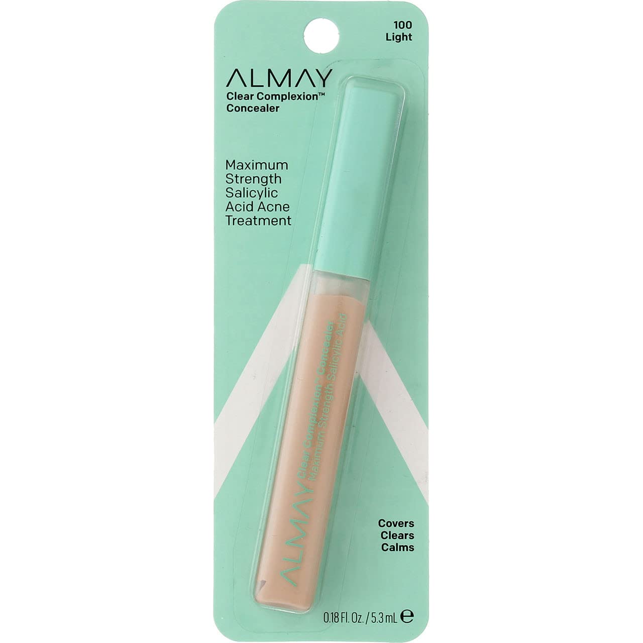Almay Clear Complexion Concealer Corrector, Light [100], 0.18 oz (Pack of 2)
