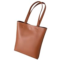 Women Shoulder Bags Female PU Leather Large Capacity Messenger Bag Lady Handbag Shopper Bags Solid Color (Auburn)