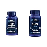 Life Extension NAD+ Cell Regenerator and Resveratrol Elite, NIAGEN nicotinamide riboside & DHEA 25 mg – Supplement for Hormone Balance, Immune Support, Sexual Health