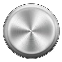 Stainless Steel Pizza Pan, 10-inch Round Pizza Tray Metal Pizza Baking Pan Heavy Duty Pizza Crisper Pan Multifunctional Storage Tray Pizza Serving Tray for Oven