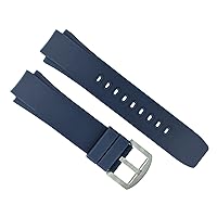 Ewatchparts SILICONE RUBBER BAND STRAP COMPATIBLE WITH IWC 35380 353804 DUAL CROWN AQUATIMER BLUE