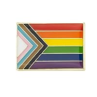 Unlit Pride Rainbow LGBT Enamel Lapel Pin Fashionable Diversity Support Accessory