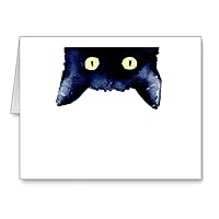 Sneaky Black Cat - Set of 10 Note Cards With Envelopes
