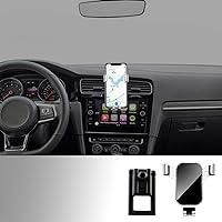 KUNGKIC Auto Universal Car Phone Holder Compatible with Volkswagen VW Golf 7 MK7 2014-2020, Air Vent Phone Mount Adjustable, Car Phone Cradle Fit for 4-6.2 Inches Smartphone iPhone Samsung (Silver-B)
