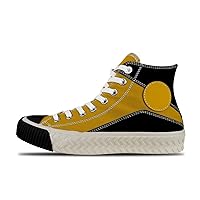orange11 Custom high top lace up Non Slip Shock Absorbing Sneakers Sneakers with Fashionable Patterns