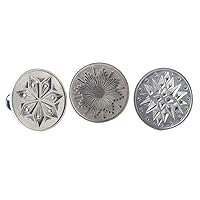 Starry Night Cast Cookie Stamps, 3-inch rounds, Silver