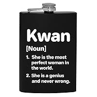Kwan Definition The Most Perfect Woman - 8oz Hip Drinking Alcohol Flask