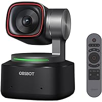 OBSBOT Tiny 2 & Smart Remote Combo, AI-Powered PTZ 4K Webcam with 1/1.5’’ CMOS, Motion Tracking & All-Pixel Auto Focus, Voice Control, Gesture Control, PixGain HDR, Beauty Mode for Streaming