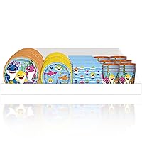 Baby Shark C Counter Display (Pack of 120) - Fun & Colorful Assorted Tableware Set, Perfect for Kids Parties, Birthdays & Events