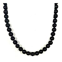 -Black Onyx Beaded Necklace for Men - Large Gemstones - Easy Lock Clasp - Protection - Karma Protection Necklace Handmade in USA Spiritual Protection
