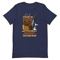 T-Shirt Unisex Novelty Pipe Smoking Kinds of A Smart People Hobby Hilarious Leisure Habits Navy