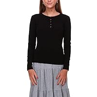 Women's Long Sleeve Henley T-Shirt DC-710