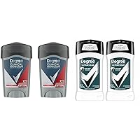 Degree Men Antiperspirant Deodorant Sport Strength, Pack of 2, 72-Hour Sweat & Men UltraClear Antiperspirant Deodorant Black+White 2 Count 72-Hour Sweat